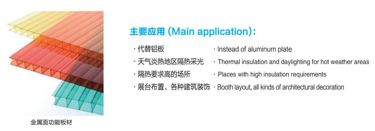 Metal Surface Polycarbonate Sheet
