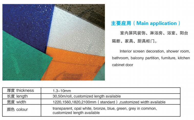 Polycarbonate Embossed Sheet